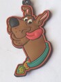 Vintage Retro Schlüsselanhänger Kunststoff flach Welpe Hund Mut braun Scooby Doo 