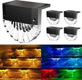 4x LED SOLARLEUCHTEN ZAUNLEUCHTE WANDLAMPEN GARTENLEUCHTE AUßEN TREPPEN LAMPE