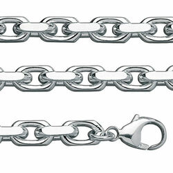 Anker Kette massiv Männer Breite 3 mm Echt Silber 925 mit Karabiner VerschlussLänge Armkette: 19 21 23 cm Halskette: 45 50 55 60 cm