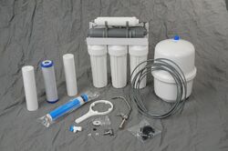 5 Stufen Umkehrosmoseanlage Trinkwasserfilter Tank 3,2GAL Osmose Membrane 280L/T