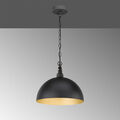 LOFT VINTAGE HÄNGELEUCHTE HÄNGELAMPE LEUCHTE PENDELLEUCHTE SCHWARZ  GOLDFARBIG