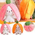 Hase Plüschtier Kaninchen Hase Puppe Plüschhase mit Karotte/Erdbeere Stofftier