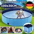 Profi Faltbarer Hundepool Doggy Pool Kinder Swimmingpool Hundebad Ø100 x 30cm
