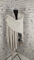 Strick-Poncho,Cape,mit Fransen,Beige,One Size 36 -50,Herbst/Winter,NEU