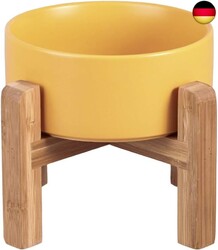 Gelb Keramik Hundenapf Futternapf Fressnapf Napf katzennäpf Hoch für Hund K