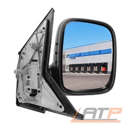 AUßENSPIEGEL SPIEGEL RECHTS KONVEX MANUELL SCHWARZ FÜR VW MULTIVAN BUS T5### PASSEND BIS 2009 ###