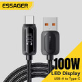 Essager 100W USB-A auf Typ-C Schnellladekabel mit LED Anzeige für Xiaomi Samsung