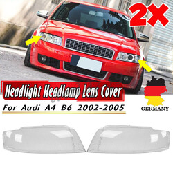 2x Halogen Scheinwerferglas Linsen Streuscheiben Abdeckung für Audi A4 B6 02-05