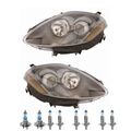 Scheinwerfer Set schwarz inkl. OSRAM Lampen H1 H7 mit LWR Motor für Fiat Bravo I