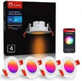 4 x Lumary Einbaustrahler LED Spot Dimmbar Smart RGBW Schwenkbar Ultra Flach 5W