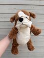 Ikea Klappar Bulldogge Welpe - braunes & weißes Stofftier - 15 Zoll (38 cm)
