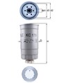KNECHT Kraftstofffilter KC 179 Anschraubfilter für KIA FIAT PUNTO SORENTO 80mm 1