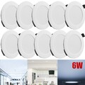10X6W LED Einbaustrahler Panel Einbau Leuchte Deckenleuchte Flach Spot Lampe