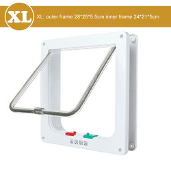 Haustierklappe 4Wege Katzenklappe Hundeklappe kleine Hunde Katzentür wetterfeste