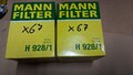 2x Mann H928/1 Filter Ölfilter