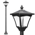 Solar Laterne mit LED Gartenlaterne Wegleuchte 30 Lumen H120cm Schwarz