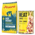 Josera Kombi-Paket: 12,5 kg Trockenfutter + 12 x 400 g Meatlovers Menü