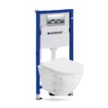 GEBERIT Duofix Basic Vorwandelement + Wand WC Sofi Slim Paper + Knopf Delta 25