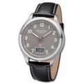 Regent Herren Funkuhr Analog-Digital Lederarmband schwarz UR1501565
