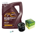 MANN-FILTER Ölfilter 5 L MANNOL 5W-30 Combi LL für Nissan Infiniti Micra IV K13