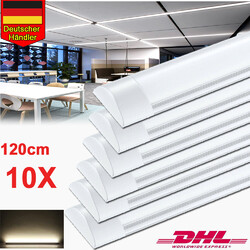 10X 120cm LED Feuchtraumleuchte Röhre Wannenleuchte Keller Garage Kaltweiß