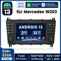 2+32GB Android 13 Autoradio Für Mercedes Benz C-Klasse W203 C 180 C 220 GPS Navi