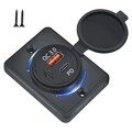 12V 24V Auto KFZ Steckdose Typ C PD + QC3.0 USB Schnell Ladegerät Buchse Einbau；