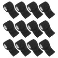 12 Stück schwarze elastische selbstklebende Bandage 5 cm Sport fest elastisch 9601