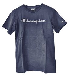 Champion Damen T-Shirt Shirt Kurzarm Rundhals Navy Blau Gr. XL Basic 