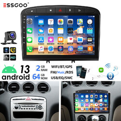 2+64G Android 13 Autoradio Carplay GPS Navi WiFi KAM Für Peugeot 308 408 2007-13