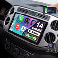 2+64GB Android 14 Autoradio Carplay +kam RDS GPS Navi für VW Tiguan 5N Golf Plus