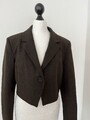 ZARA kurzer Blazer,Gr.M,braun,kariert,Polyester/Viscose,gebraucht