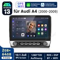 Für Audi A4 S4 RS4 2000-2009 Autoradio Carplay Android13 GPS Navi WIFI BT FM 64G