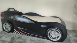 Kinder Autobett 190 x 90 mit Gästebett Cilek Coupe  Schwarz inkl. 2 Matratzen