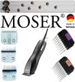 MOSER MAX 50 PROFI SCHERMASCHINE + SCHERKÖPFE 1,7,9 MM + KÄMME 6 MM,13 MM 