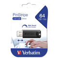 kQ Verbatim Store n Go 64 GB Pinstripe USB 3.0 Stick black 49318