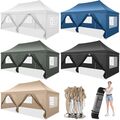 Pavillon 3x3m/3x6m Partyzelt Stabil Faltbar Wasserdicht UV-Schutz Gartenzelt