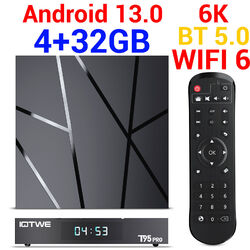 Upgraded 2025 T95 Plus Smart Android 13 TV Box Quad Core 6K 4K HD Stream Player