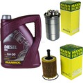 Motor-Öl 5L MANNOL Diesel TDI 5W-30+MANN-FILTER für Skoda Fabia 6Y2 1.9 SDI