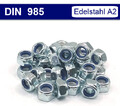 Selbstsichernde Muttern Stopmuttern Sicherungsmuttern - DIN 985 - Edelstahl V2A