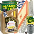 MANN INSPEKTIONSPAKET+5L TOTAL 5W30 MOTORÖL passend für VW GOLF VII AUDI 1.0TSI