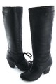 Toller Stiefel von InVogue aus Leder Gr. 36 Schwarz Damen-Schuhe Boots Neu