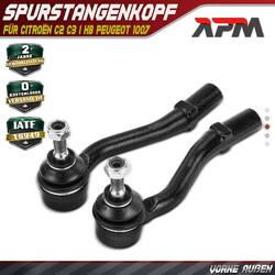 2x Spurstangenkopf Vorne außen für Citroën C2 JM C3 I FC FN HB Peugeot 1007 KM