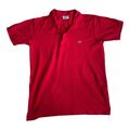 Lacoste Poloshirt Gr. L Rot Made in France Polo Hemd