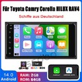 DAB+ Autoradio 2+64G Für Toyota Corolla Camry Hilux RAV4 GPS Carplay Android KAM