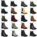 Damen Stiefeletten Chelsea Boots Profilsohle Blockabsatz Schuhe 901874 Mode