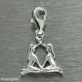 Charm Sternzeichen Anhänger für Bettelarmband 925 Silber - Zwillinge - NEU