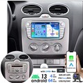 7" DAB+ 4+64G Android 13 Carplay Für Ford Focus MK2 Mondeo C S Max Autoradio GPS