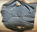 TOP SECRET Damen T-Shirt Jacke Gr 42 Navy Grün mit Stickereien V-Ausschnitt