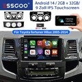 DAB+ 2+32G Android 14 CarPlay Autoradio GPS Navi SWC BT Für Toyota Hilux 2005-14